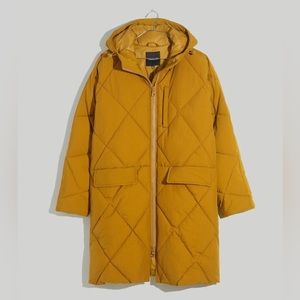 Madewell Mustard Yellow Puffer Jacket